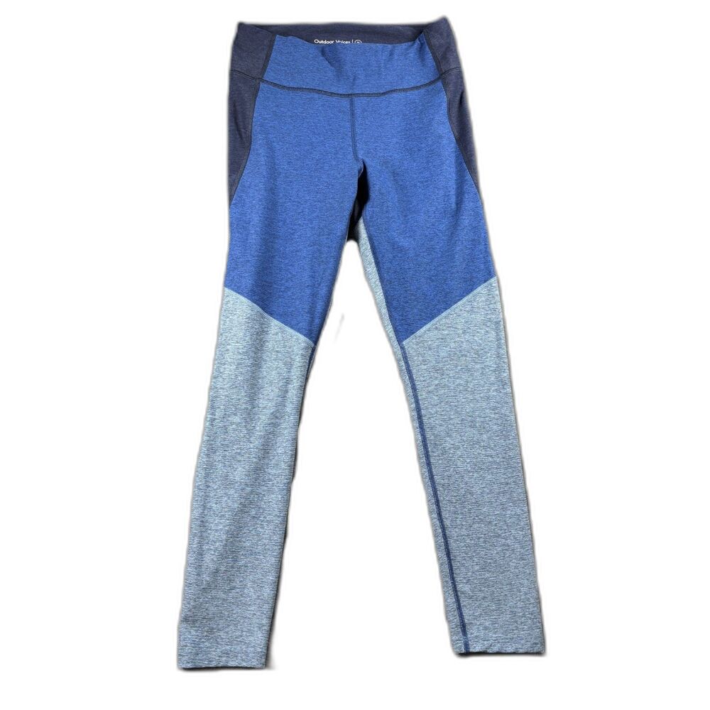 Outdoor Voices Women Leggings Springs Color Block Compression Blue Medium P204